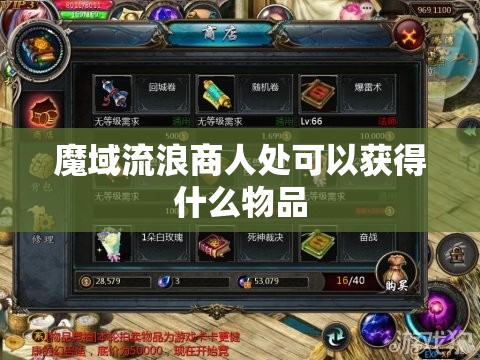 魔域流浪商人处可以获得什么物品