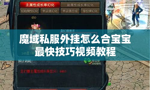 魔域私服外挂怎么合宝宝最快技巧视频教程