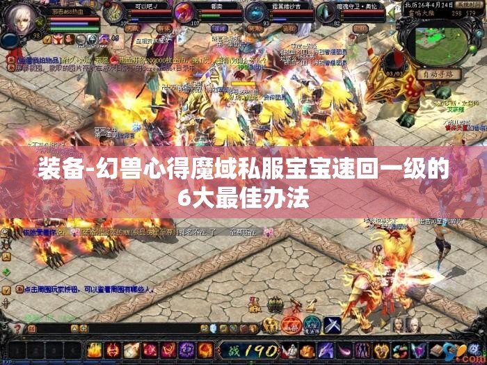装备-幻兽心得魔域私服宝宝速回一级的6大最佳办法