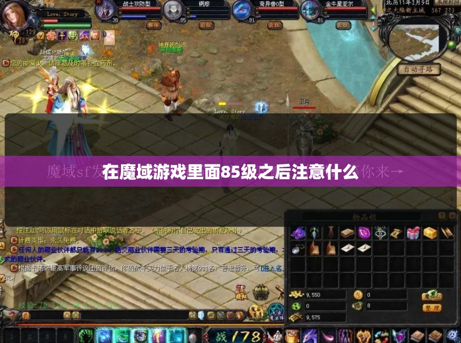 在魔域游戏里面85级之后注意什么