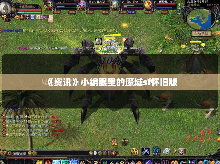 《资讯》小编眼里的魔域sf怀旧版