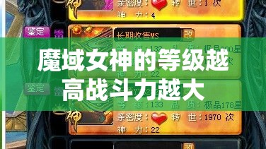 魔域女神的等级越高战斗力越大
