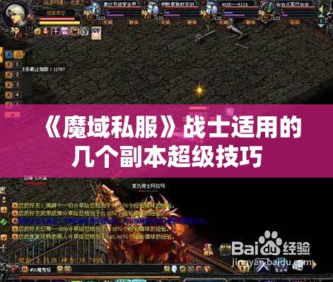 《魔域私服》战士适用的几个副本超级技巧