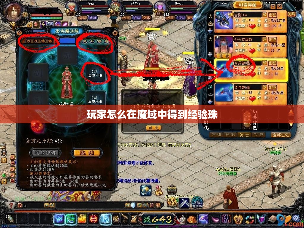 玩家怎么在魔域中得到经验珠