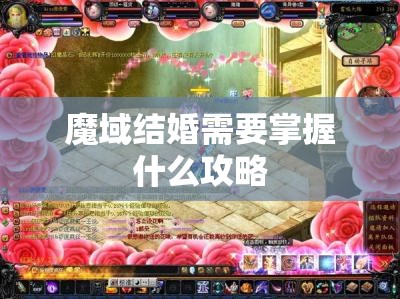 魔域结婚需要掌握什么攻略