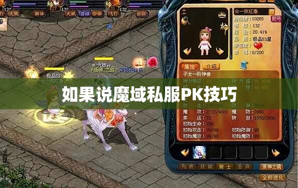 干货心得-探究魔域私服PK的配套宝宝