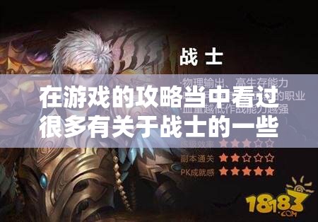 魔域资深战士玩家心得分享