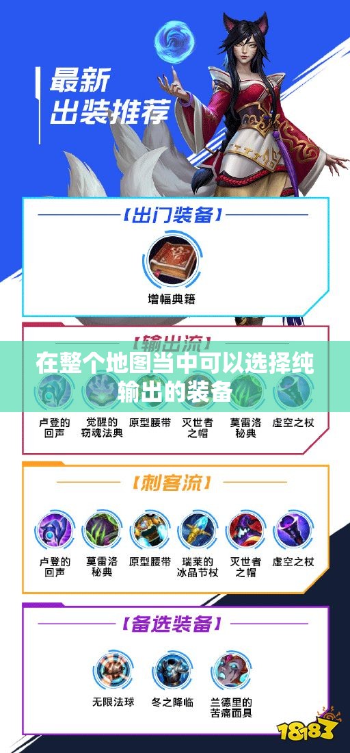 在整个地图当中可以选择纯输出的装备